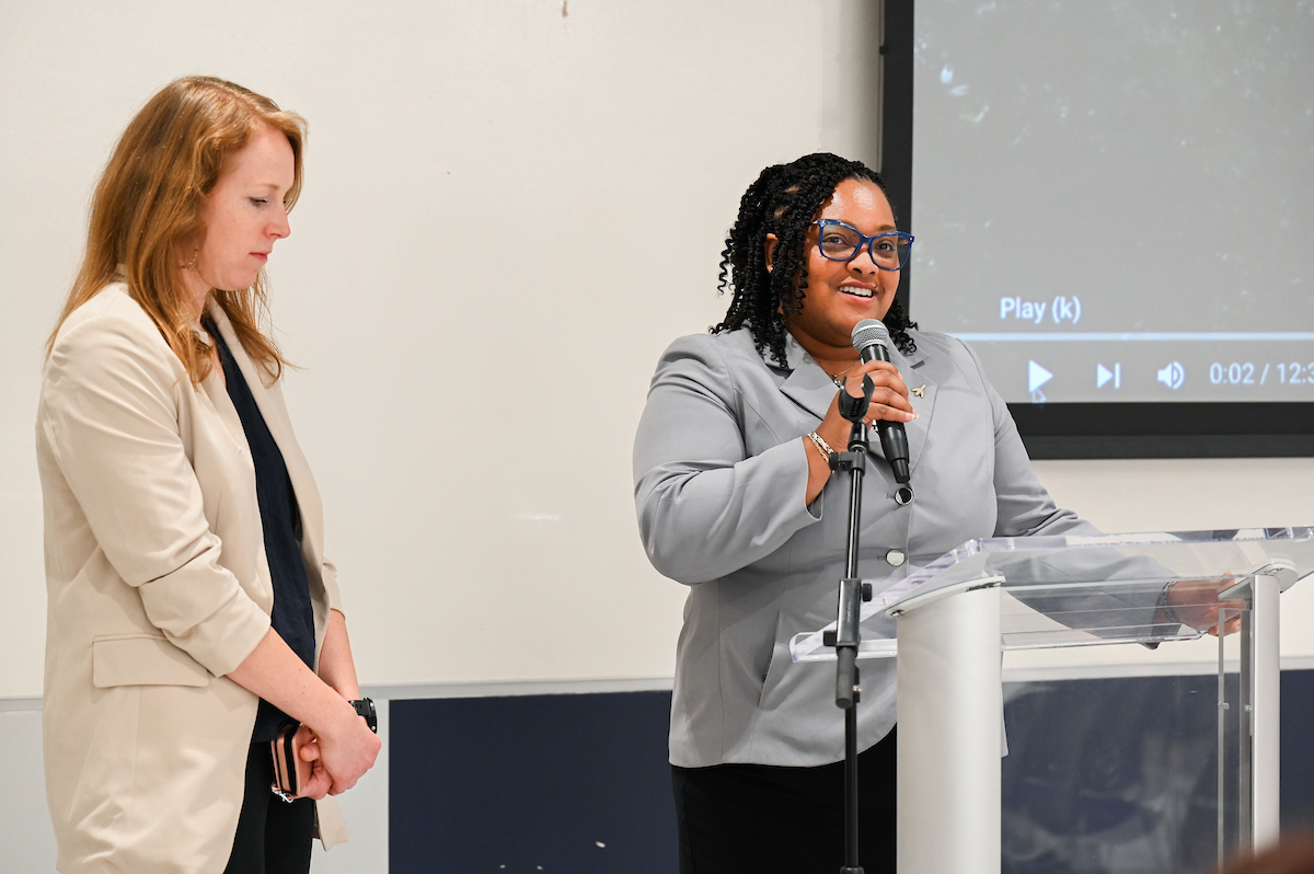 Students, faculty and staff attend the MCC and WAGE 15-year celebration Thursday, Feb. 29, 2024 in Lupton Hall.