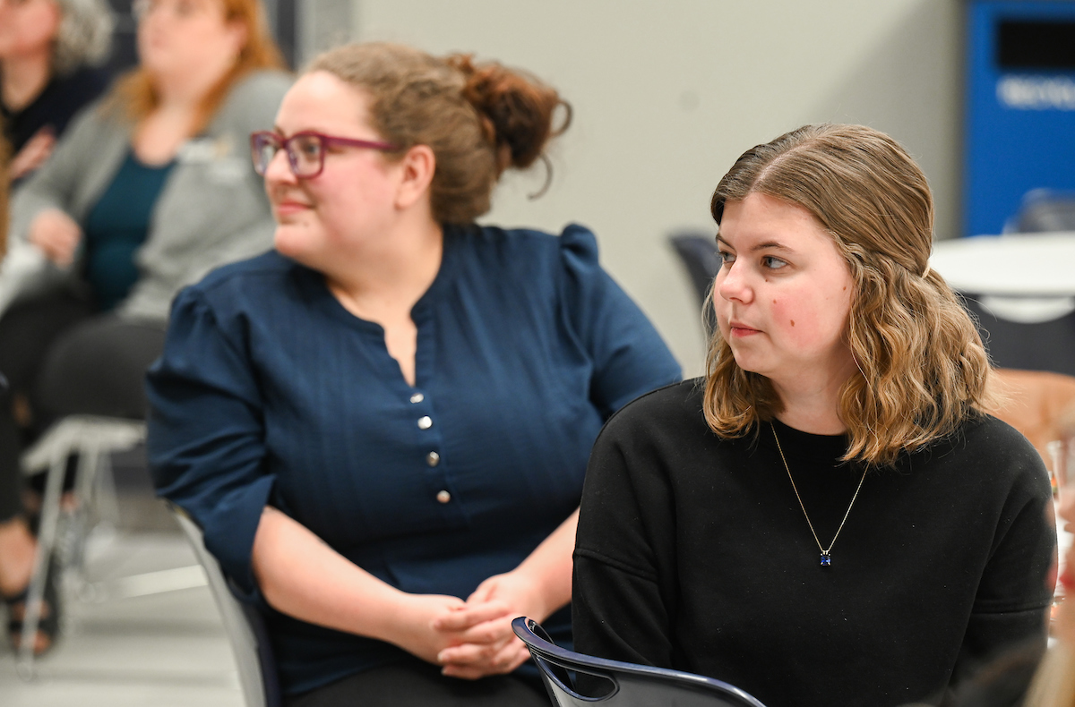 Students, faculty and staff attend the MCC and WAGE 15-year celebration Thursday, Feb. 29, 2024 in Lupton Hall.