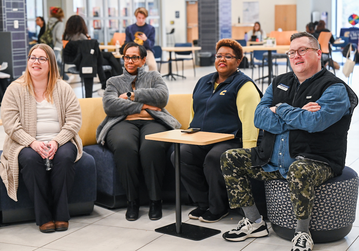 Students, faculty and staff attend the MCC and WAGE 15-year celebration Thursday, Feb. 29, 2024 in Lupton Hall.