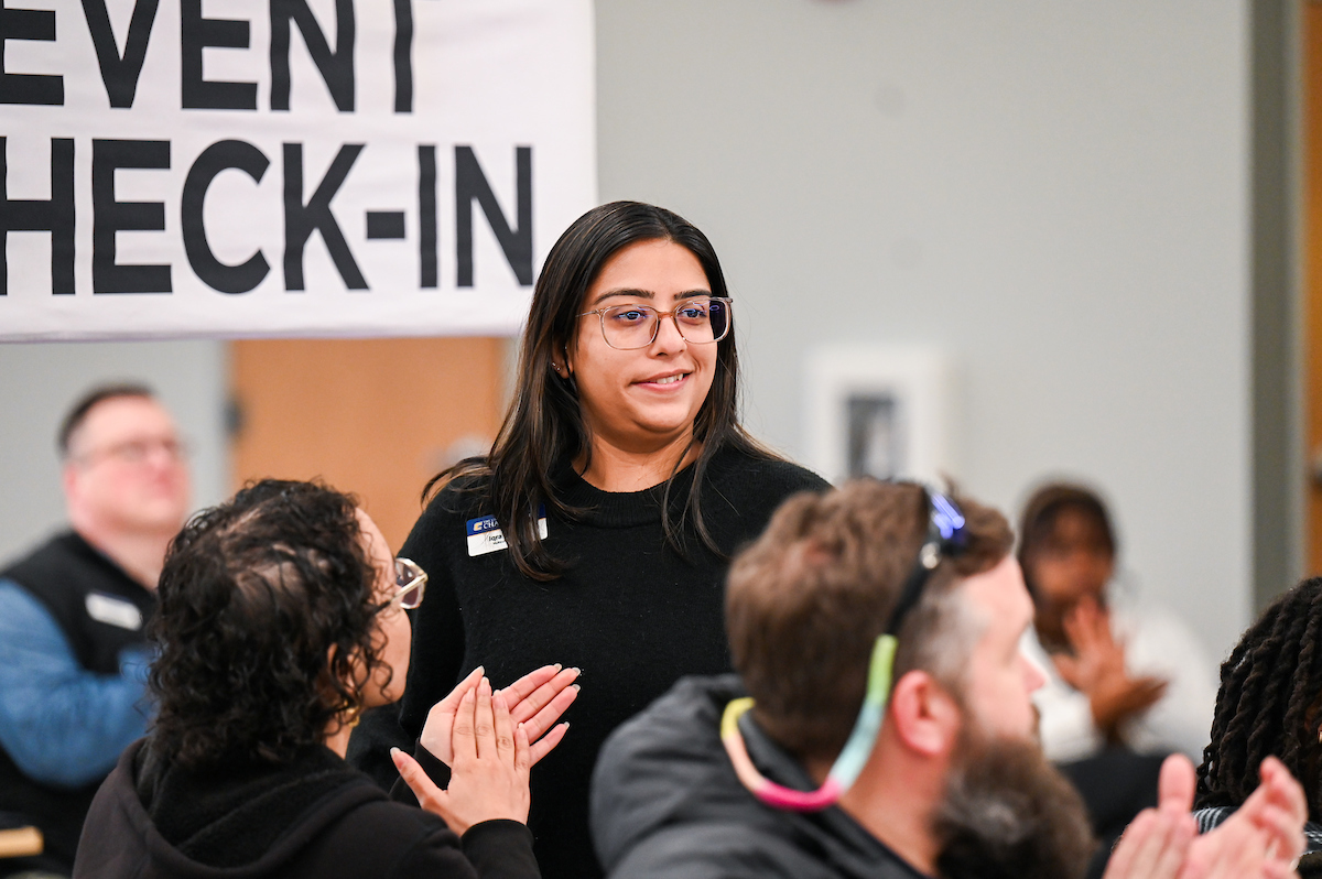 Students, faculty and staff attend the MCC and WAGE 15-year celebration Thursday, Feb. 29, 2024 in Lupton Hall.