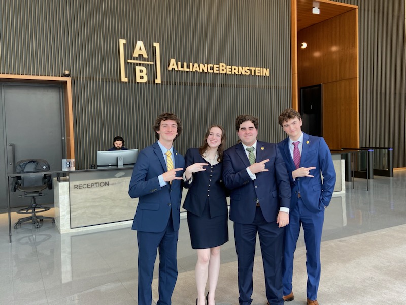 The UTC SMILE Fund team, from left: Ryan Rinker, Ava Kelton, Blade Kisler and Trent "TJ" Lowe. Photo by Dr. Hunter Holzhauer.