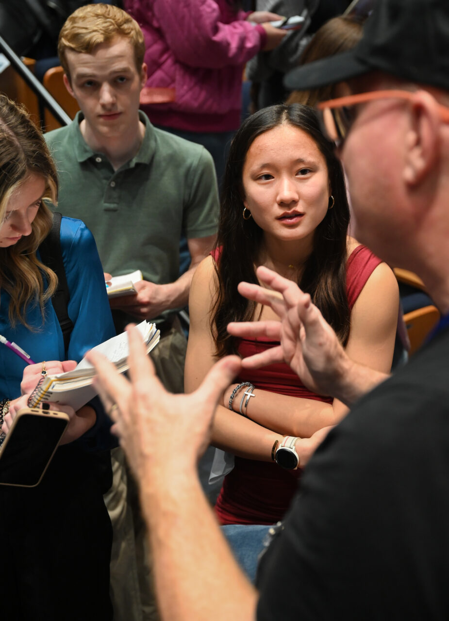 Students, staff, faculty and community members attend Photo Night Wednesday, Mar. 6, 2024 in the Roland Hayes Concert Hall.