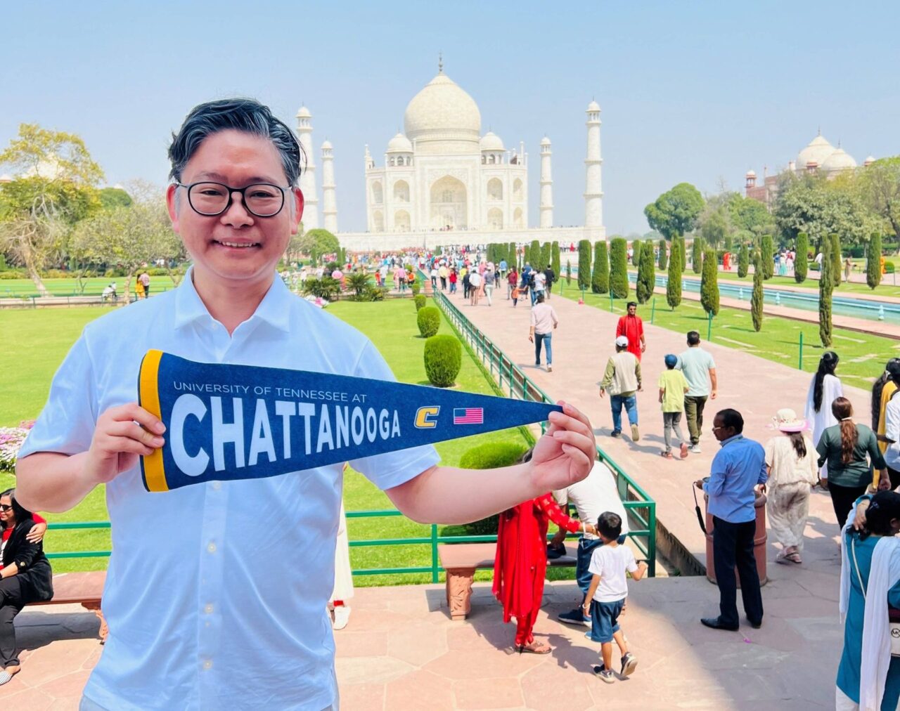 A visit to the Taj Mahal was one of Dr. Takeo Suzuki's stops during his recent two-week trip to India as part of the Fulbright-Nehru International Education Administrators Program (photo courtesy of Dr. Takeo Suzuki).