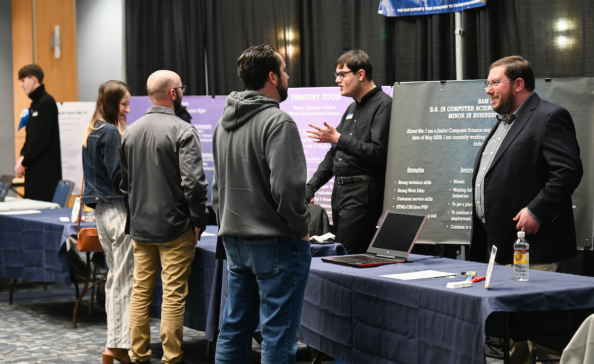 UTC's annual Reverse Career Fair on April 5 brought together students on the autism spectrum and local employers. Photo by Angela Foster.
