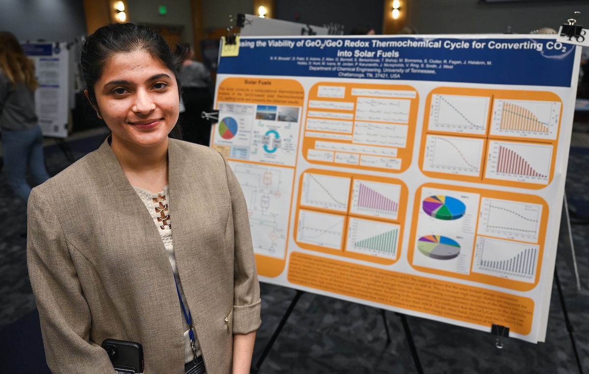 Students present their findings during the Spring Research and Arts Conference, Wednesday, April 10, 2024 in the University Center.