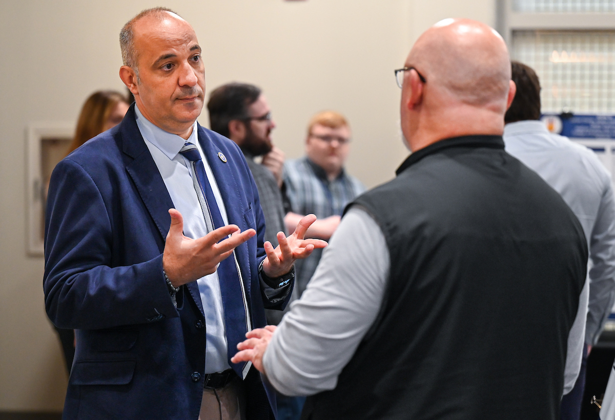 Students present their findings during the Spring Research and Arts Conference, Wednesday, April 10, 2024 in the University Center.