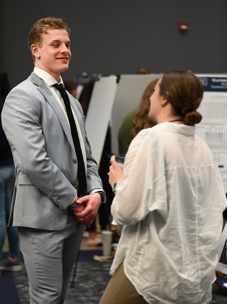 Students present their findings during the Spring Research and Arts Conference, Wednesday, April 10, 2024 in the University Center.