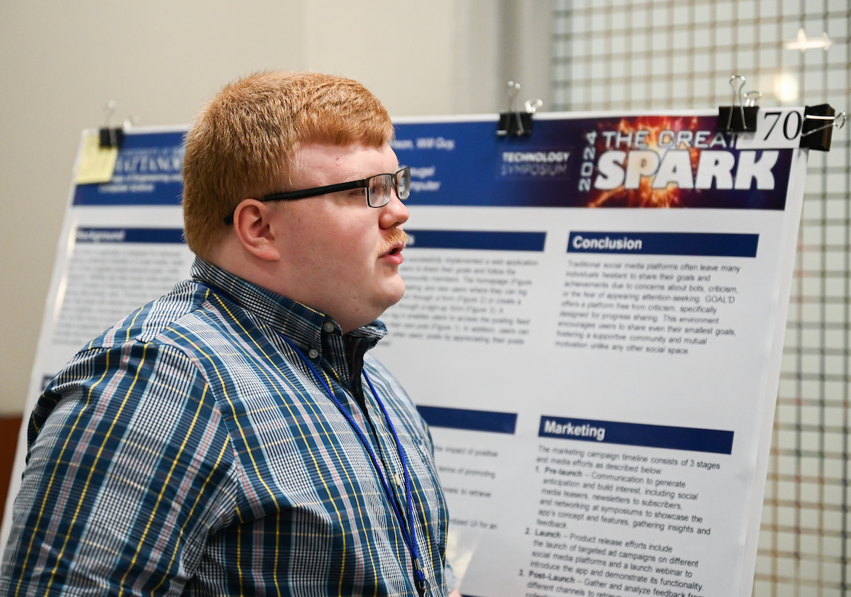 Students present their findings during the Spring Research and Arts Conference, Wednesday, April 10, 2024 in the University Center.