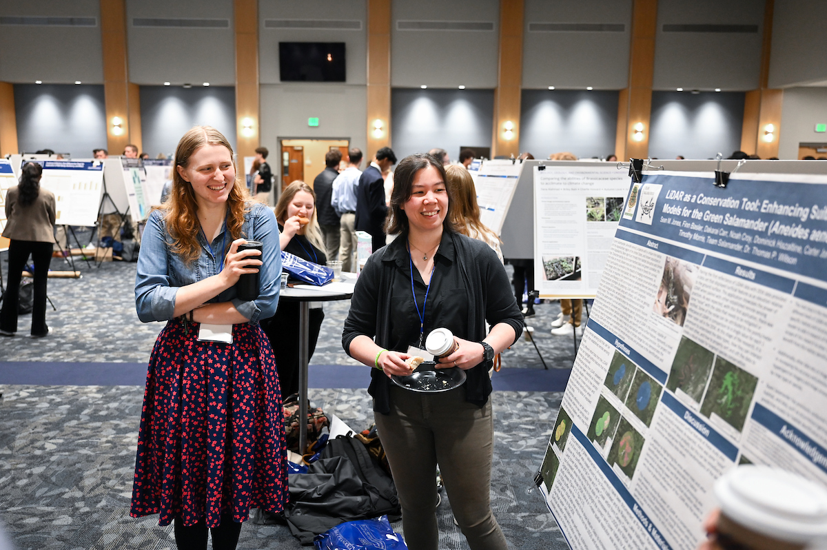 Students present their findings during the Spring Research and Arts Conference, Wednesday, April 10, 2024 in the University Center.