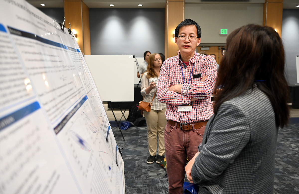 Students present their findings during the Spring Research and Arts Conference, Wednesday, April 10, 2024 in the University Center.