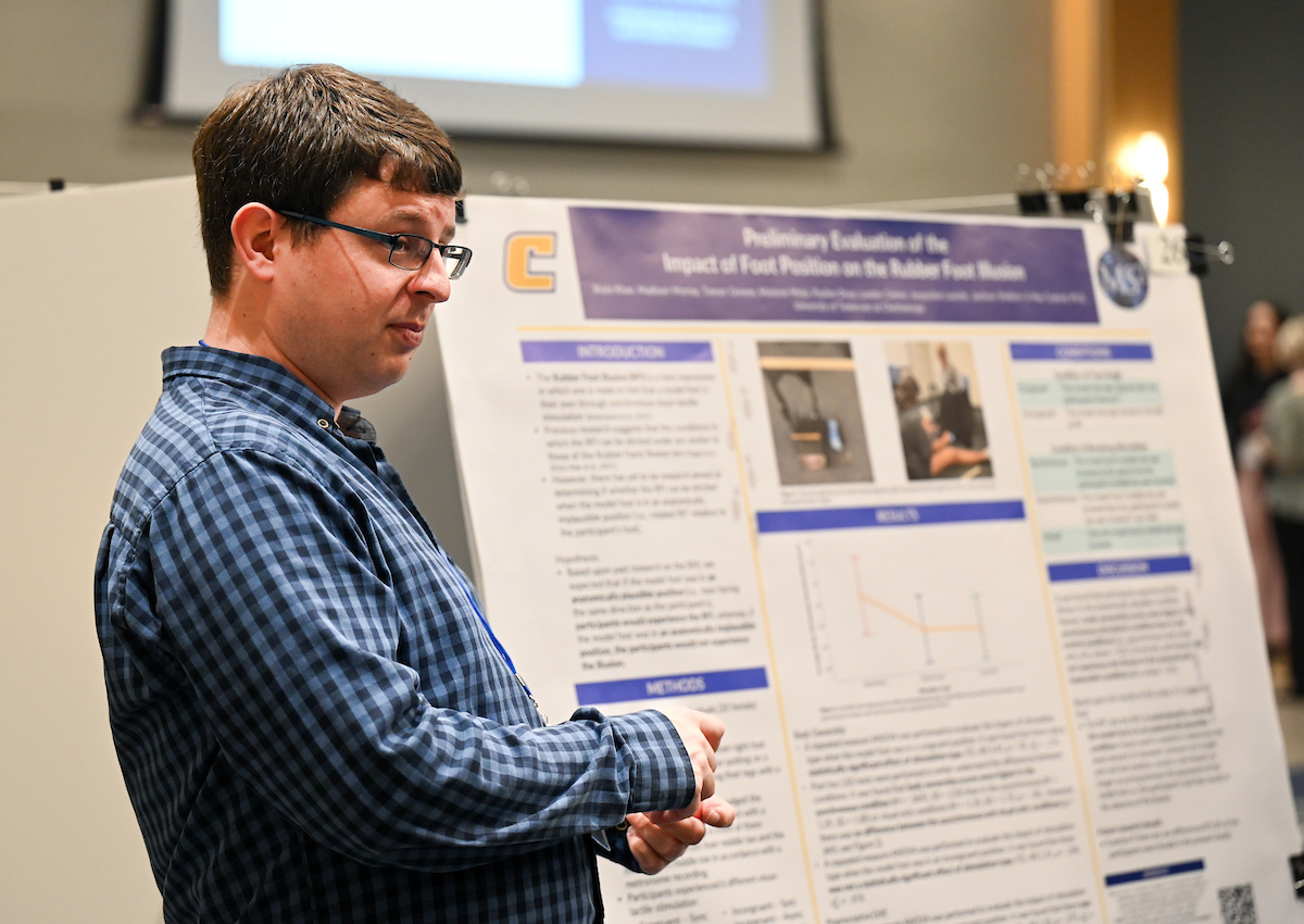 Students present their findings during the Spring Research and Arts Conference, Wednesday, April 10, 2024 in the University Center.