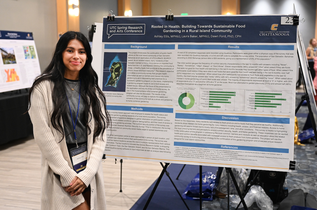 Students present their findings during the Spring Research and Arts Conference, Wednesday, April 10, 2024 in the University Center.
