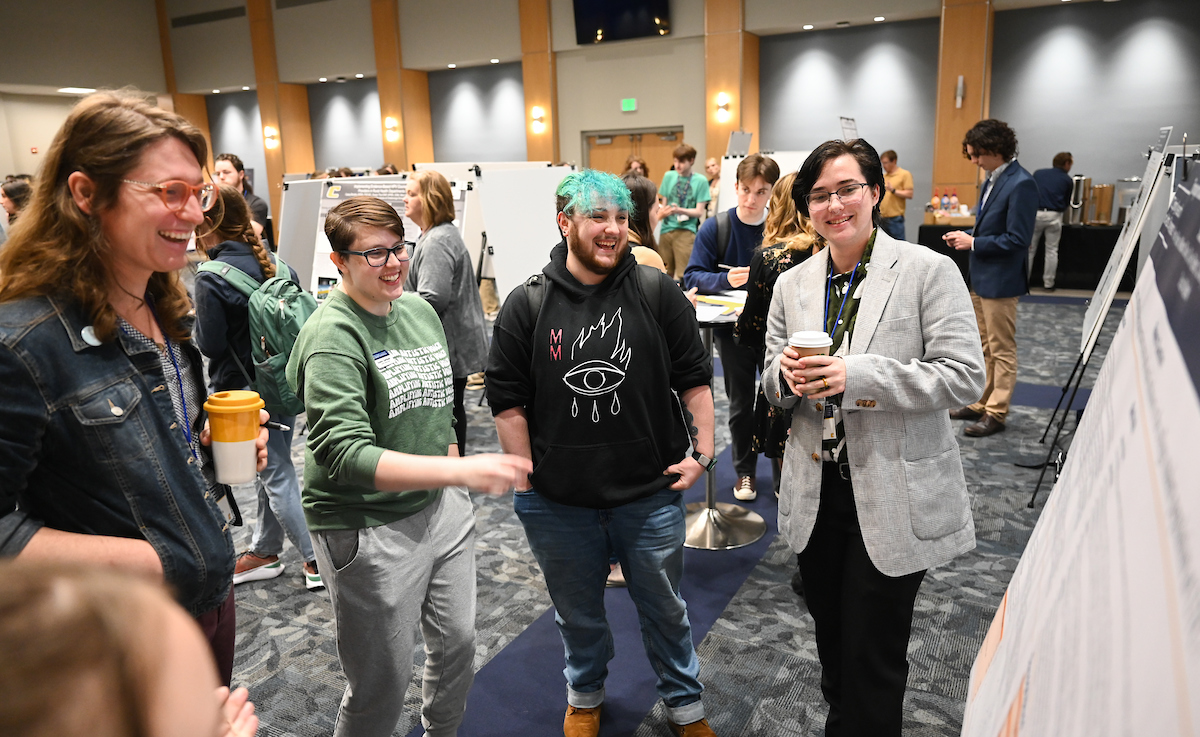 Students present their findings during the Spring Research and Arts Conference, Wednesday, April 10, 2024 in the University Center.