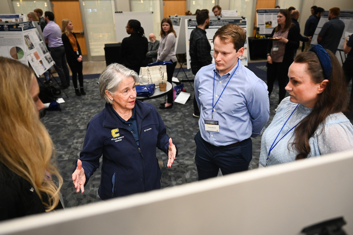 Students present their findings during the Spring Research and Arts Conference, Wednesday, April 10, 2024 in the University Center.