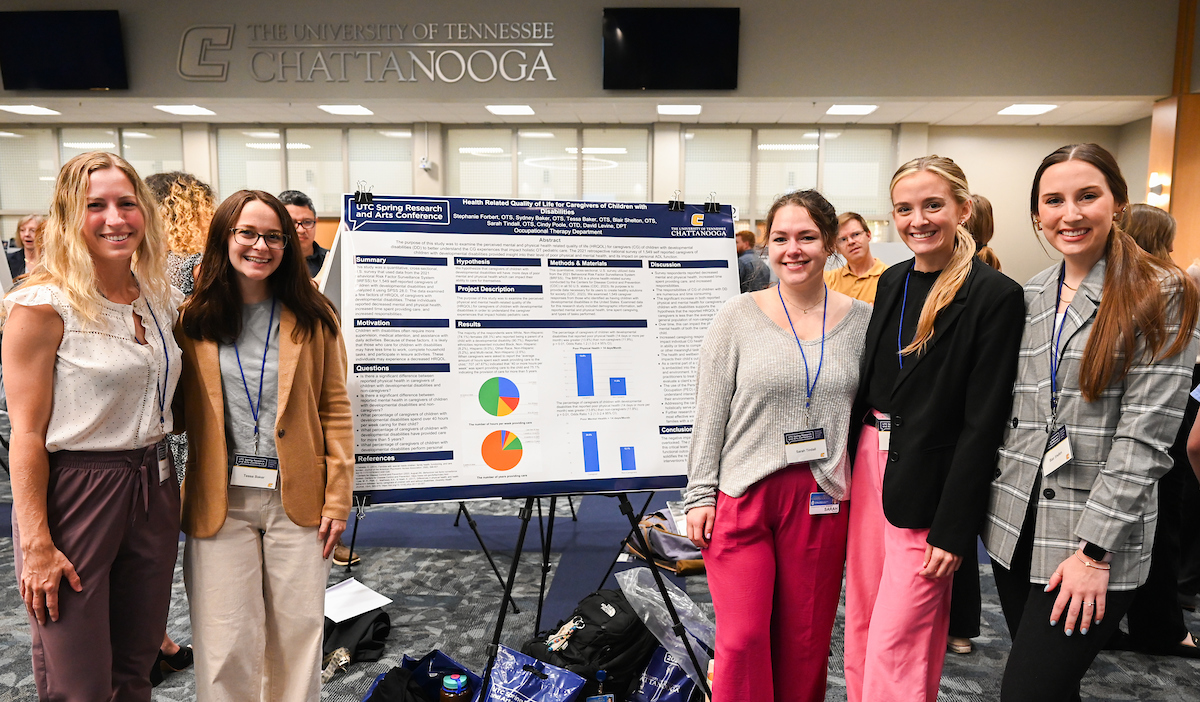 Students present their findings during the Spring Research and Arts Conference, Wednesday, April 10, 2024 in the University Center.