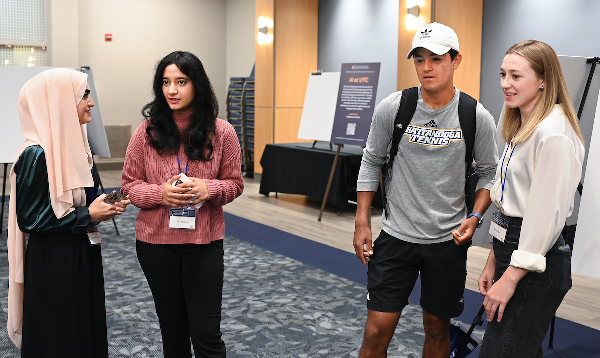 Students present their findings during the Spring Research and Arts Conference, Wednesday, April 10, 2024 in the University Center.