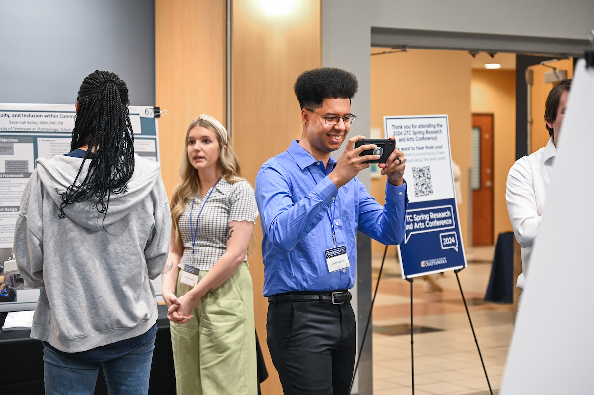Students present their findings during the Spring Research and Arts Conference, Wednesday, April 10, 2024 in the University Center.