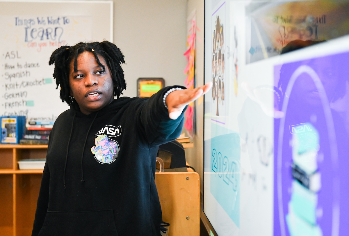 University High junior Morgan Wyatt plans to pursue a health care career as a physical therapist or an athletic trainer.
