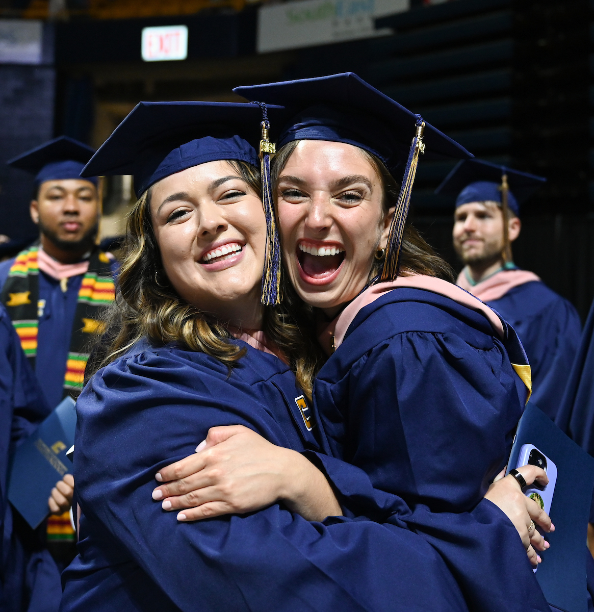 Students participate in the Graduate school commencement ceremony, Friday, May 3, 2024 in McKenzie Arena at the University of Tennessee at Chattanooga.