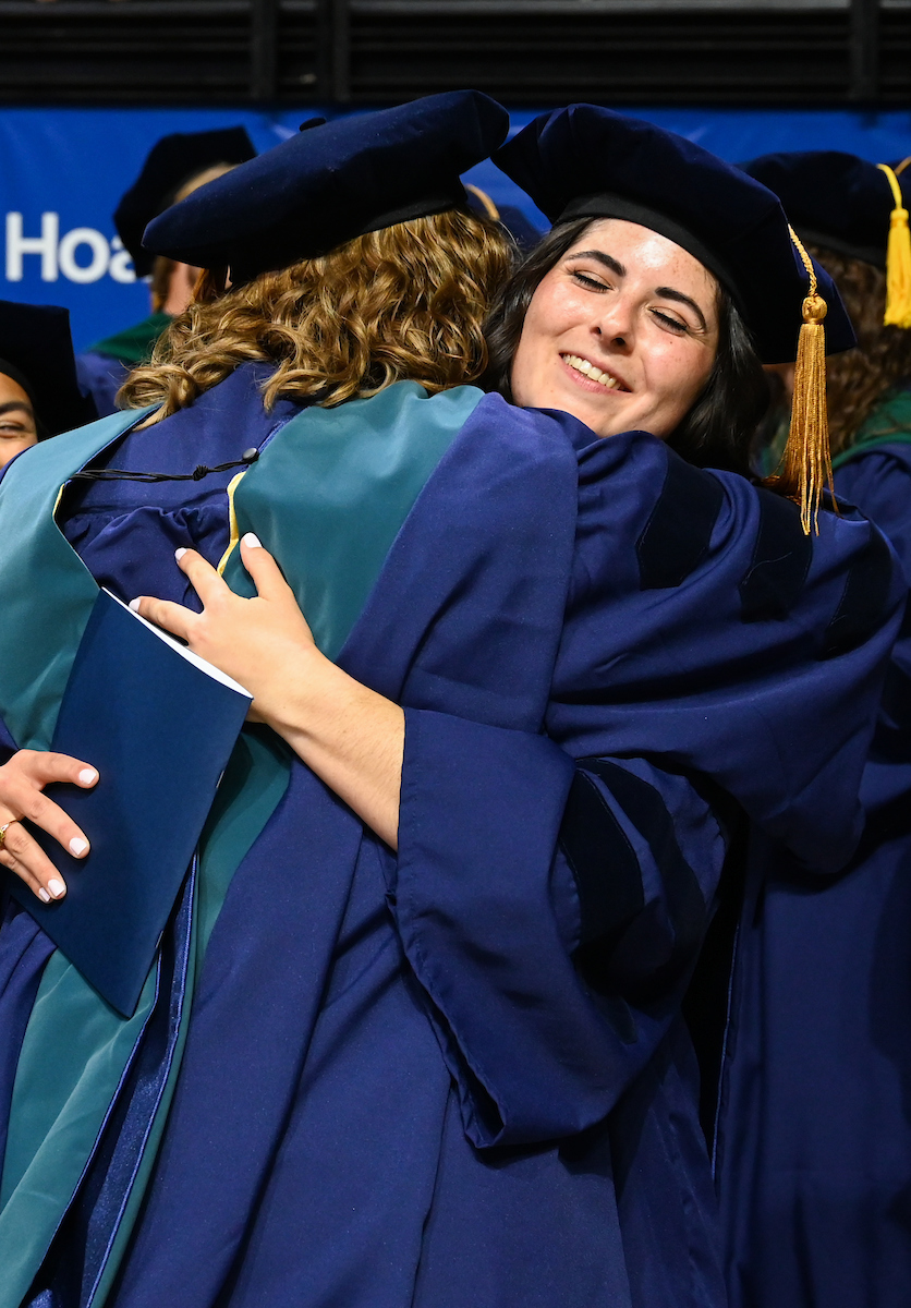 Students participate in the Graduate school commencement ceremony, Friday, May 3, 2024 in McKenzie Arena at the University of Tennessee at Chattanooga.