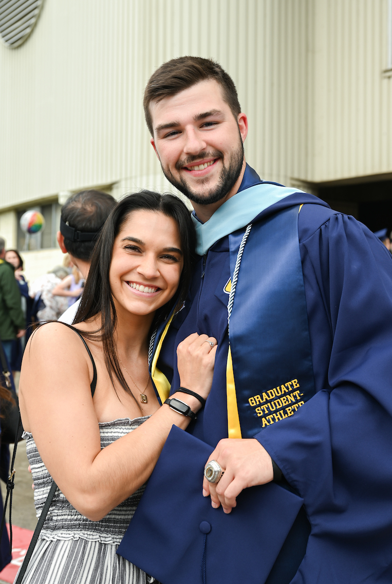 Students participate in the Graduate school commencement ceremony, Friday, May 3, 2024 in McKenzie Arena at the University of Tennessee at Chattanooga.