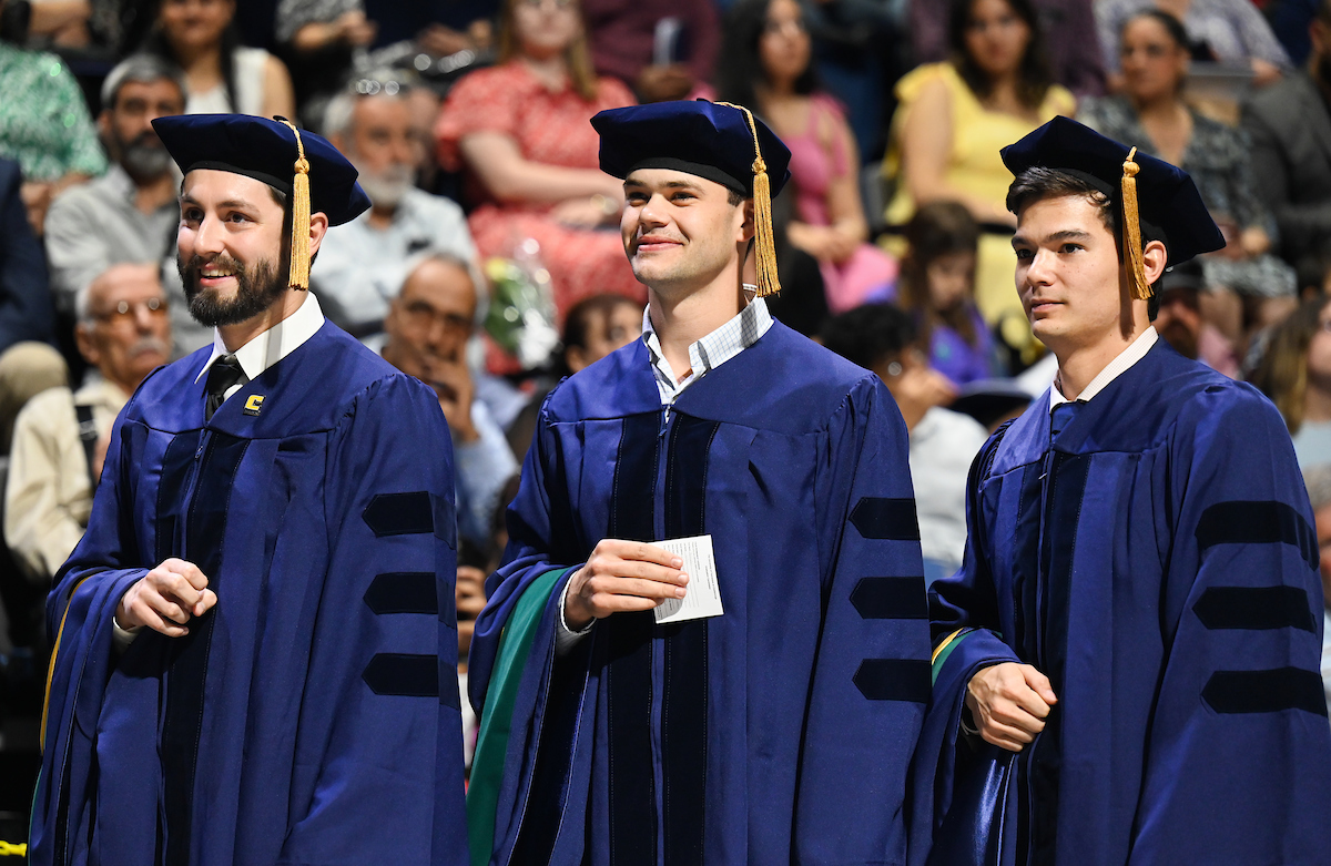 Students participate in the Graduate school commencement ceremony, Friday, May 3, 2024 in McKenzie Arena at the University of Tennessee at Chattanooga.