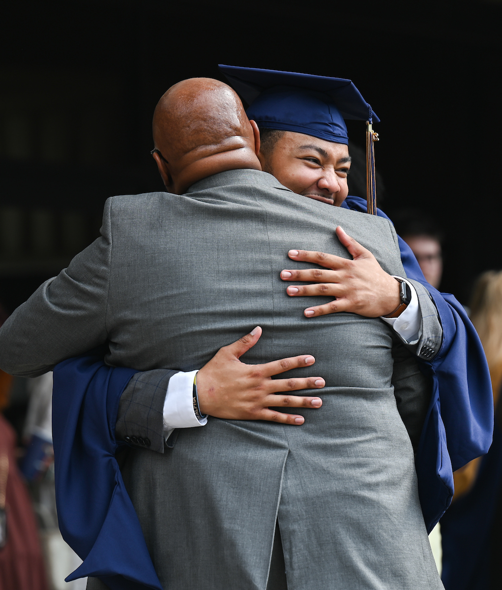 Students participate in the Graduate school commencement ceremony, Friday, May 3, 2024 in McKenzie Arena at the University of Tennessee at Chattanooga.