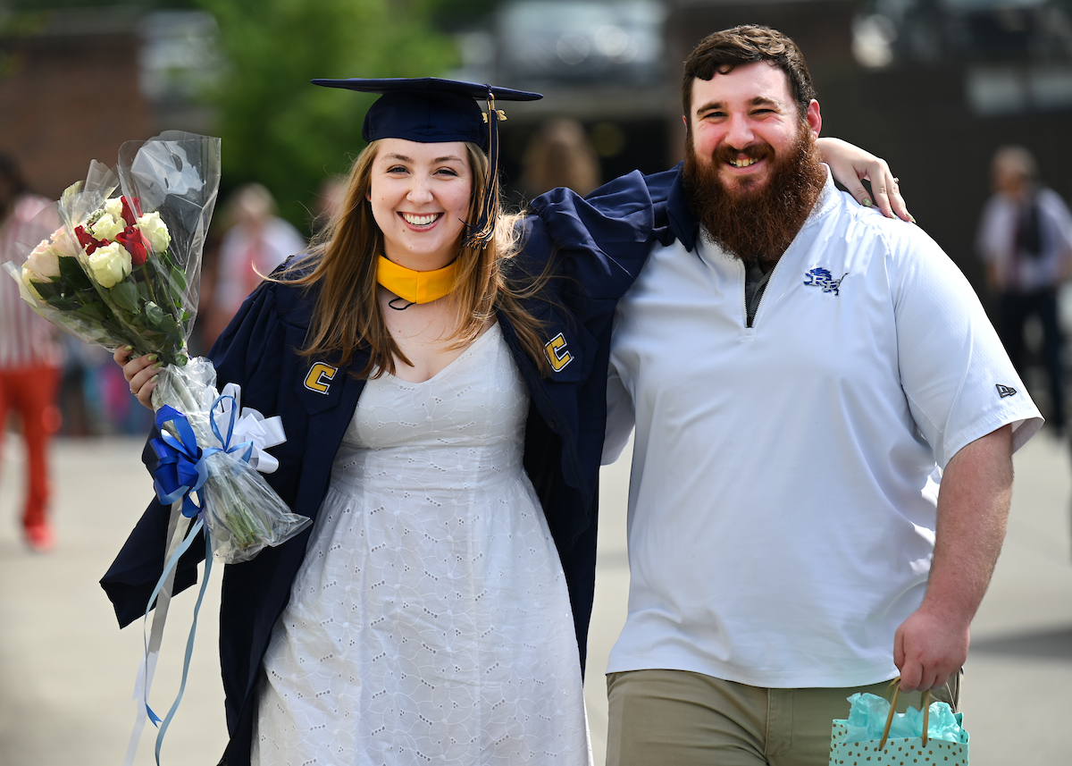 Students participate in the Graduate school commencement ceremony, Friday, May 3, 2024 in McKenzie Arena at the University of Tennessee at Chattanooga.