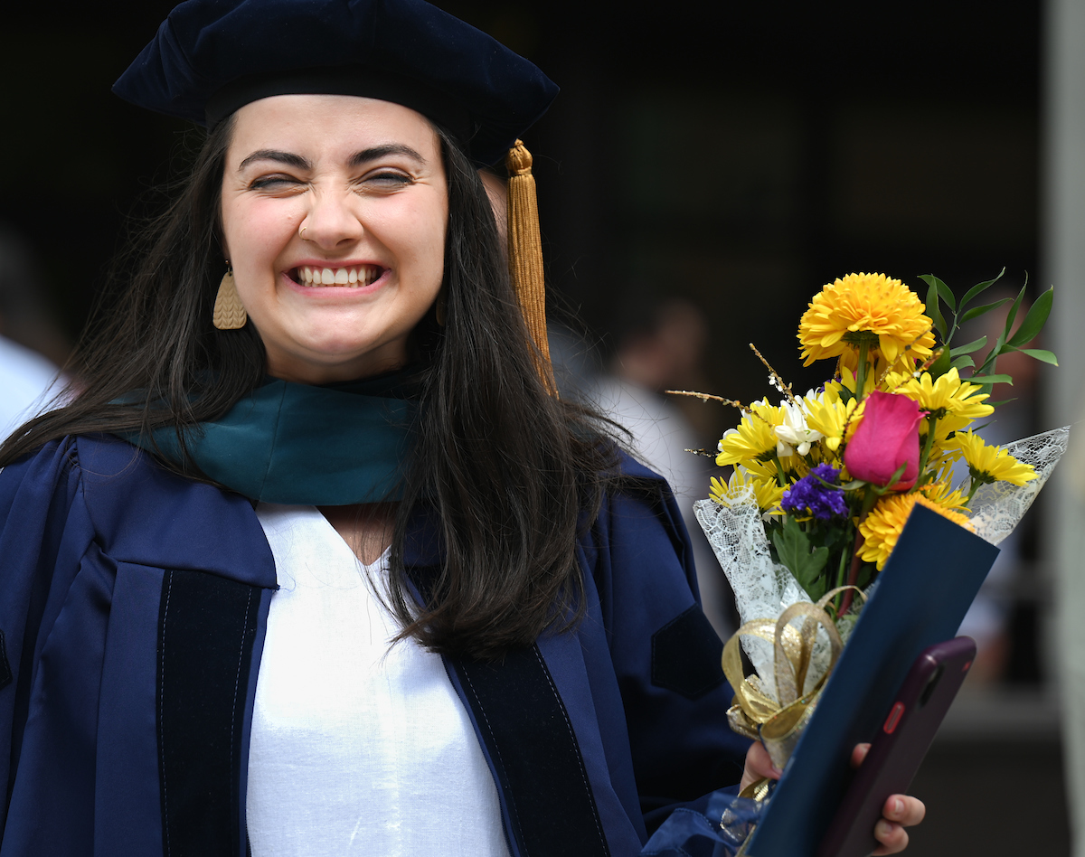 Students participate in the Graduate school commencement ceremony, Friday, May 3, 2024 in McKenzie Arena at the University of Tennessee at Chattanooga.