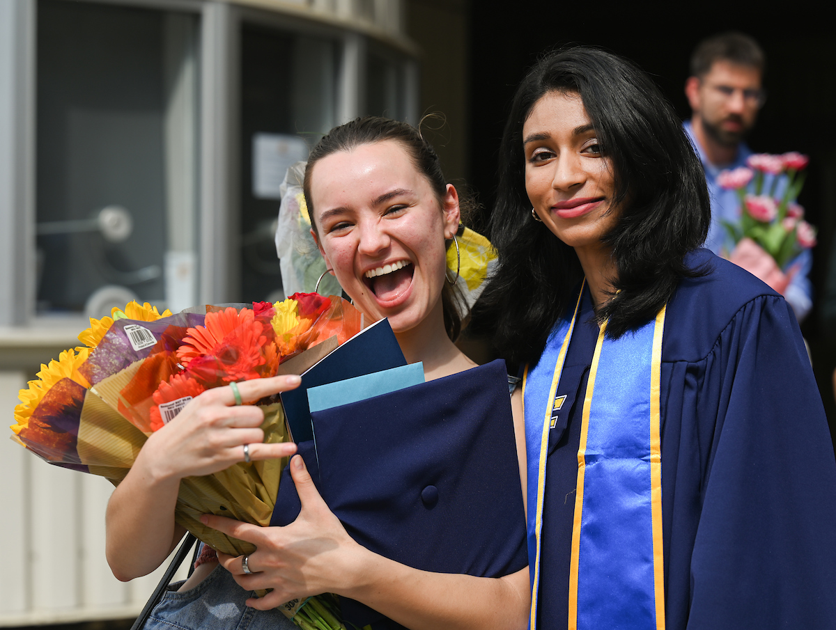 Students participate in the Graduate school commencement ceremony, Friday, May 3, 2024 in McKenzie Arena at the University of Tennessee at Chattanooga.