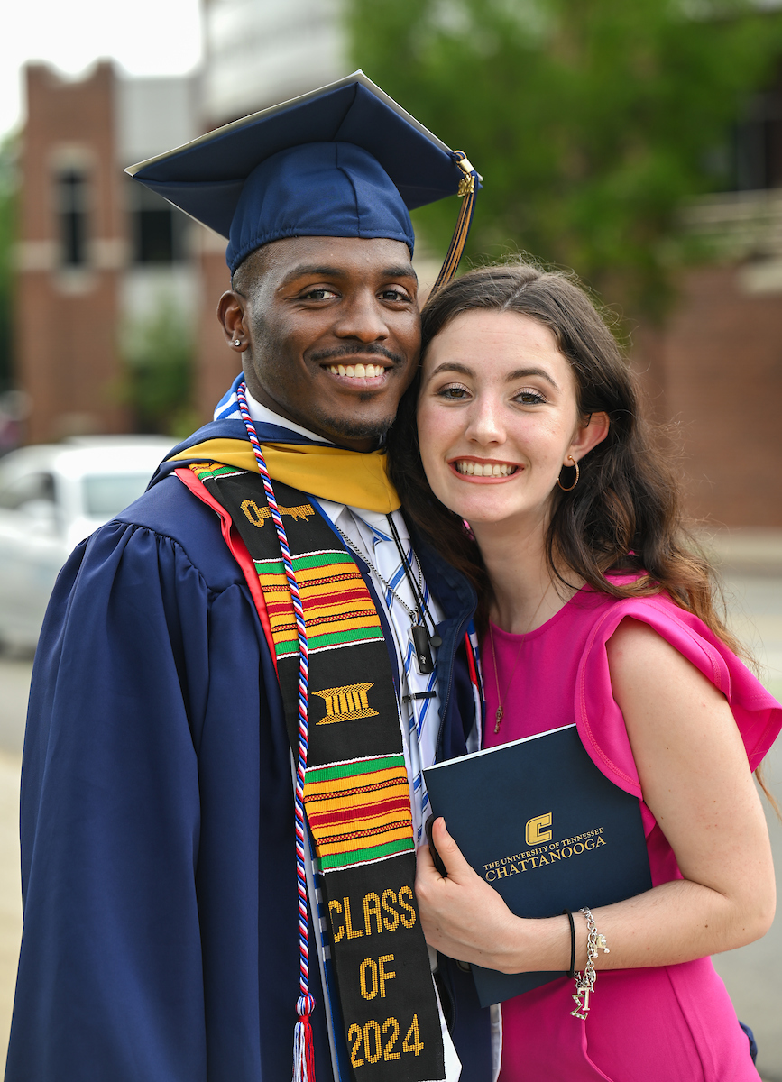 Students participate in the Graduate school commencement ceremony, Friday, May 3, 2024 in McKenzie Arena at the University of Tennessee at Chattanooga.