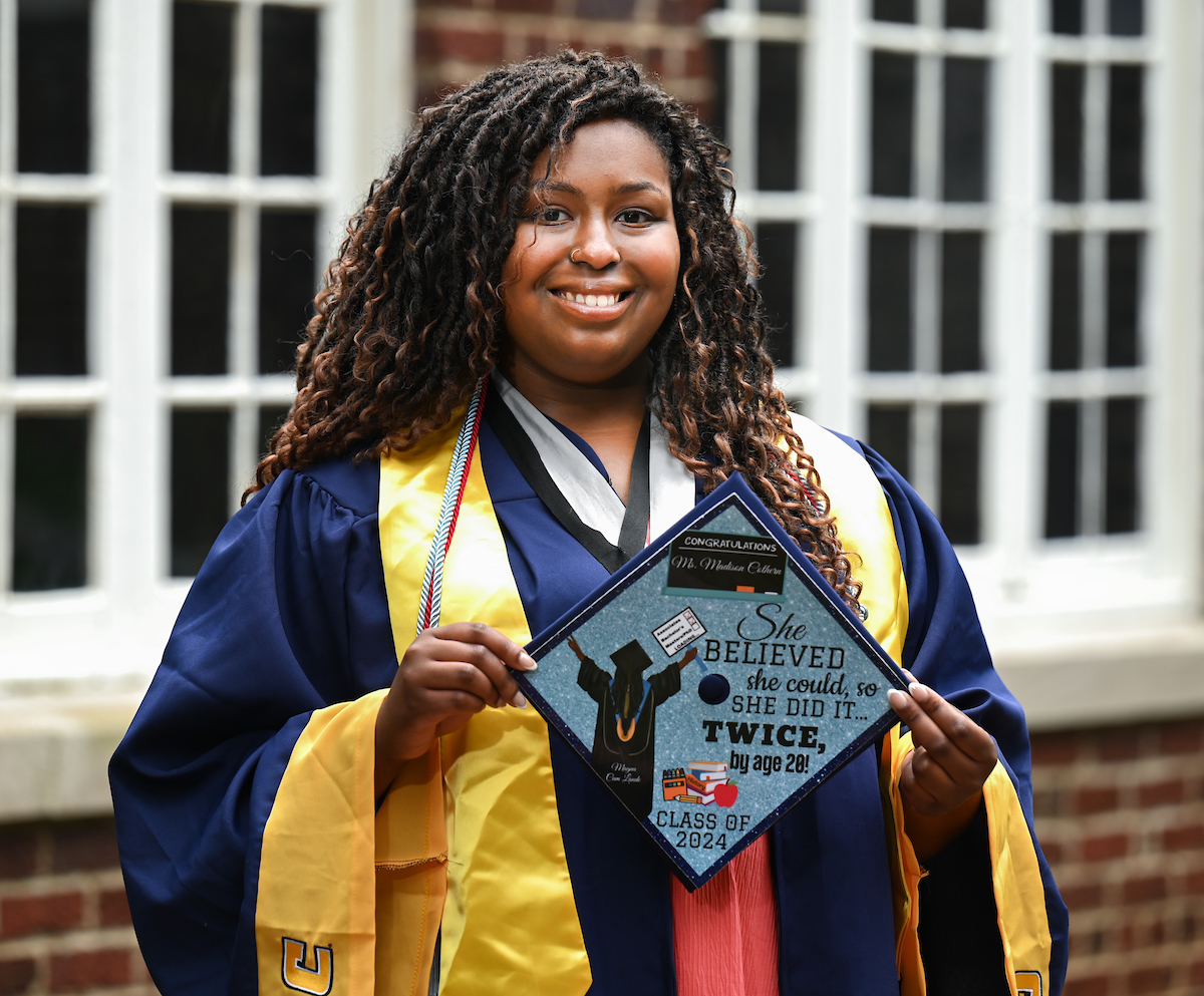 20-year-old Madison Cothern graduated from UTC on Saturday, May 4, with a bachelor's degree in secondary education: history. Photo by Angela Foster.