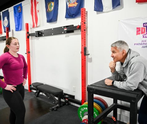 Olivia Reeves and her coach, Steve Fauer