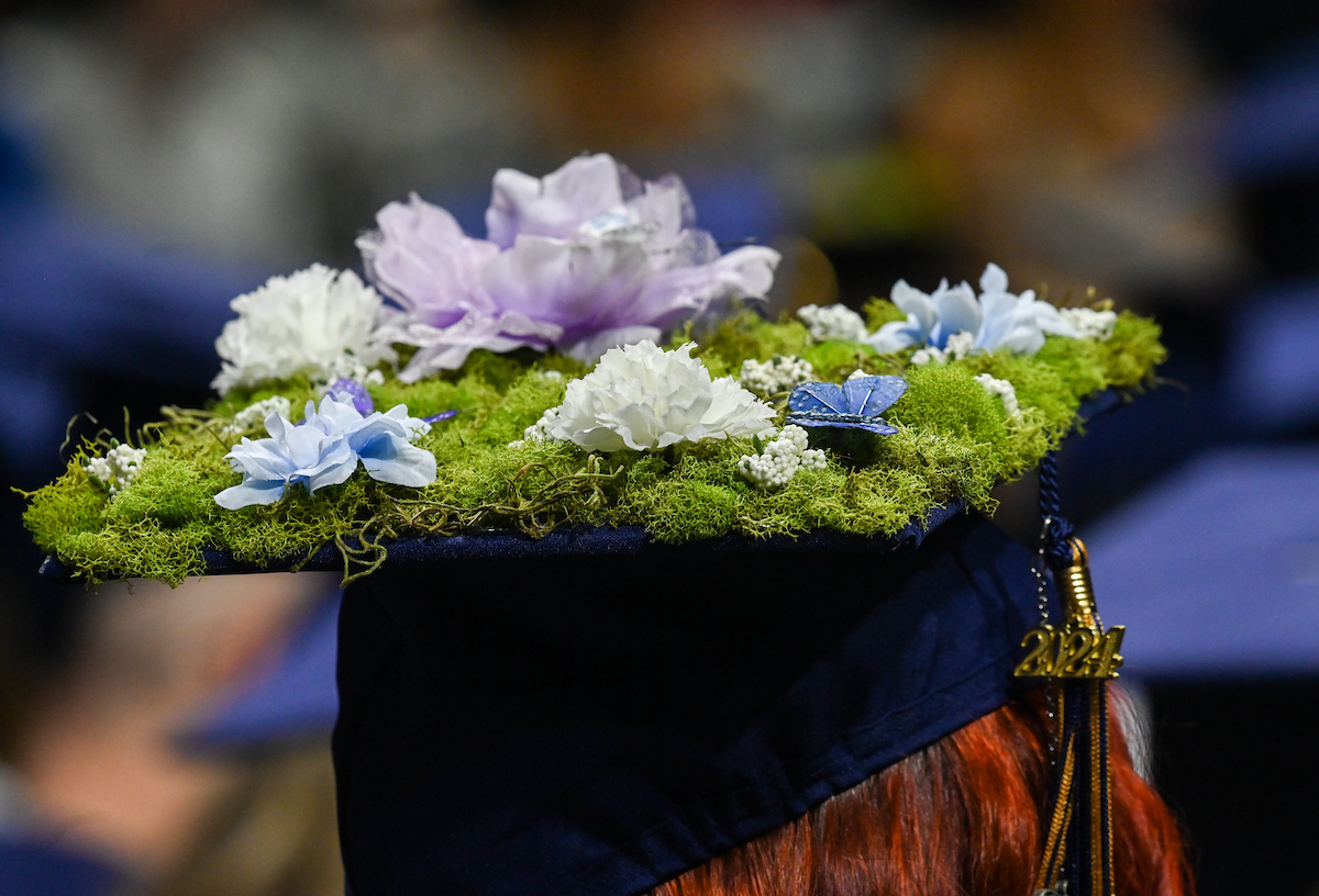 Students participate in the first of two undergraduate school commencement ceremonies, Saturday, May 4, 2024 in McKenzie Arena at the University of Tennessee at Chattanooga.