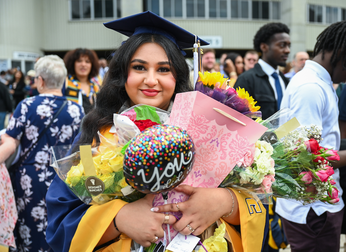 Students participate in the first of two undergraduate school commencement ceremonies, Saturday, May 4, 2024 in McKenzie Arena at the University of Tennessee at Chattanooga.