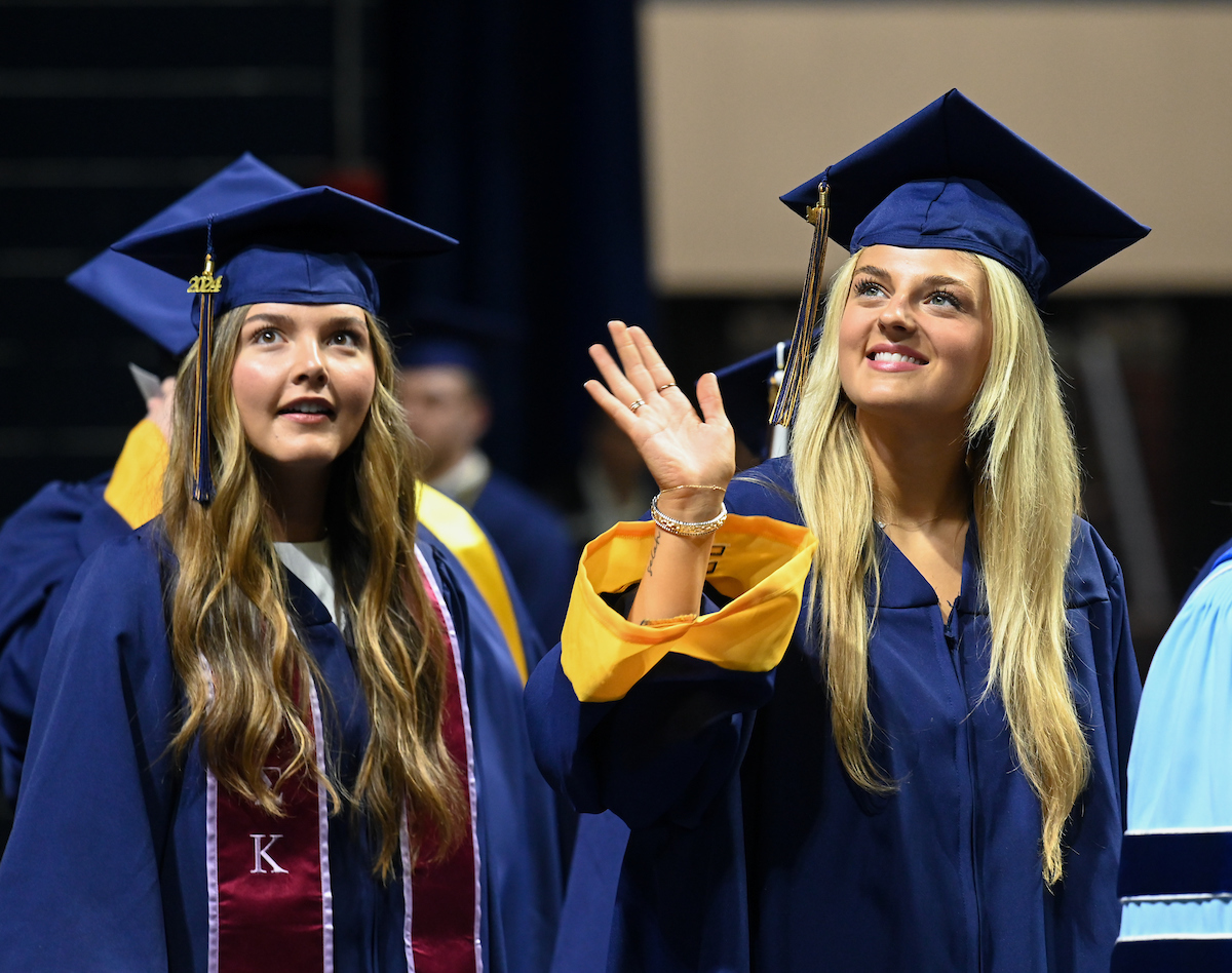 Students participate in the second of two undergraduate school commencement ceremonies, Saturday, May 4, 2024 in McKenzie Arena at the University of Tennessee at Chattanooga.