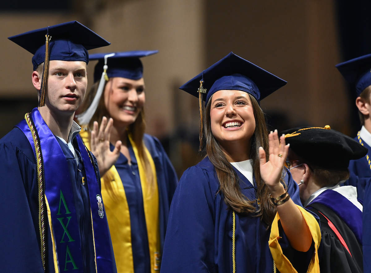 Students participate in the second of two undergraduate school commencement ceremonies, Saturday, May 4, 2024 in McKenzie Arena at the University of Tennessee at Chattanooga.