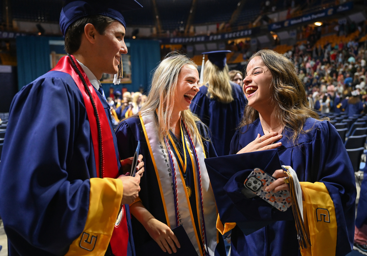 Students participate in the second of two undergraduate school commencement ceremonies, Saturday, May 4, 2024 in McKenzie Arena at the University of Tennessee at Chattanooga.