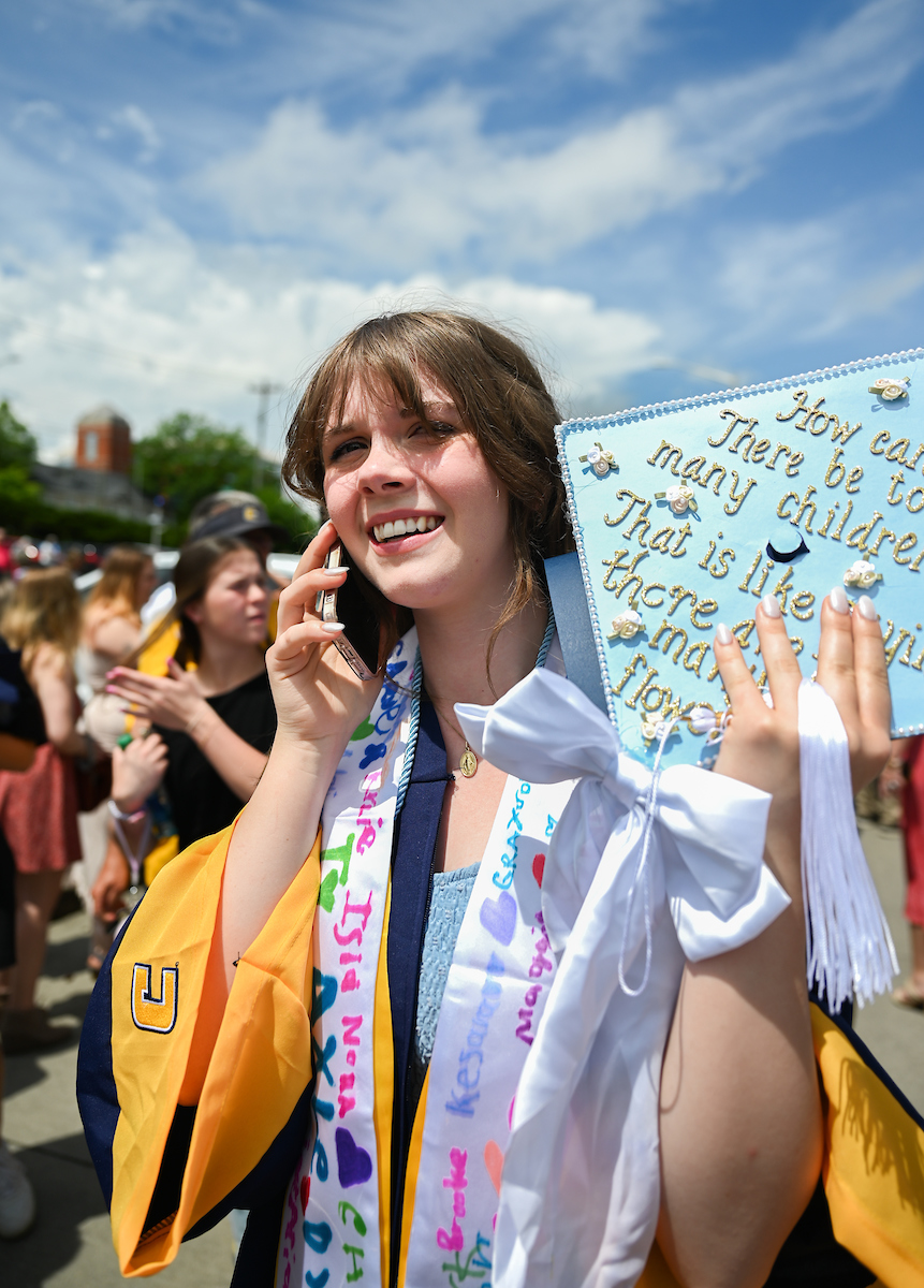 Students participate in the second of two undergraduate school commencement ceremonies, Saturday, May 4, 2024 in McKenzie Arena at the University of Tennessee at Chattanooga.