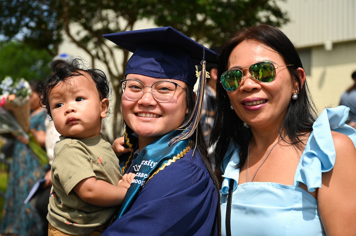 Students participate in the second of two undergraduate school commencement ceremonies, Saturday, May 4, 2024 in McKenzie Arena at the University of Tennessee at Chattanooga.