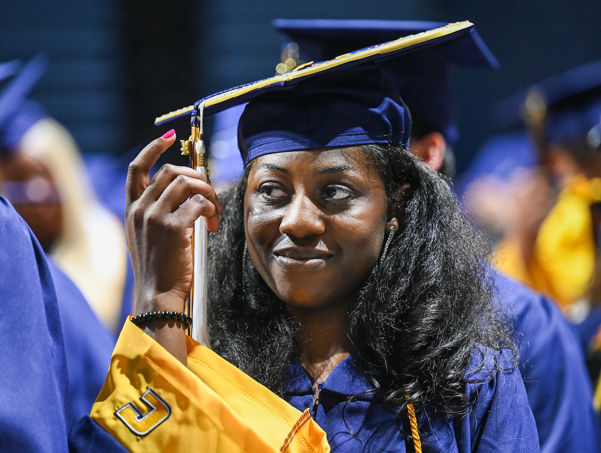 Students participate in the second of two undergraduate school commencement ceremonies, Saturday, May 4, 2024 in McKenzie Arena at the University of Tennessee at Chattanooga.