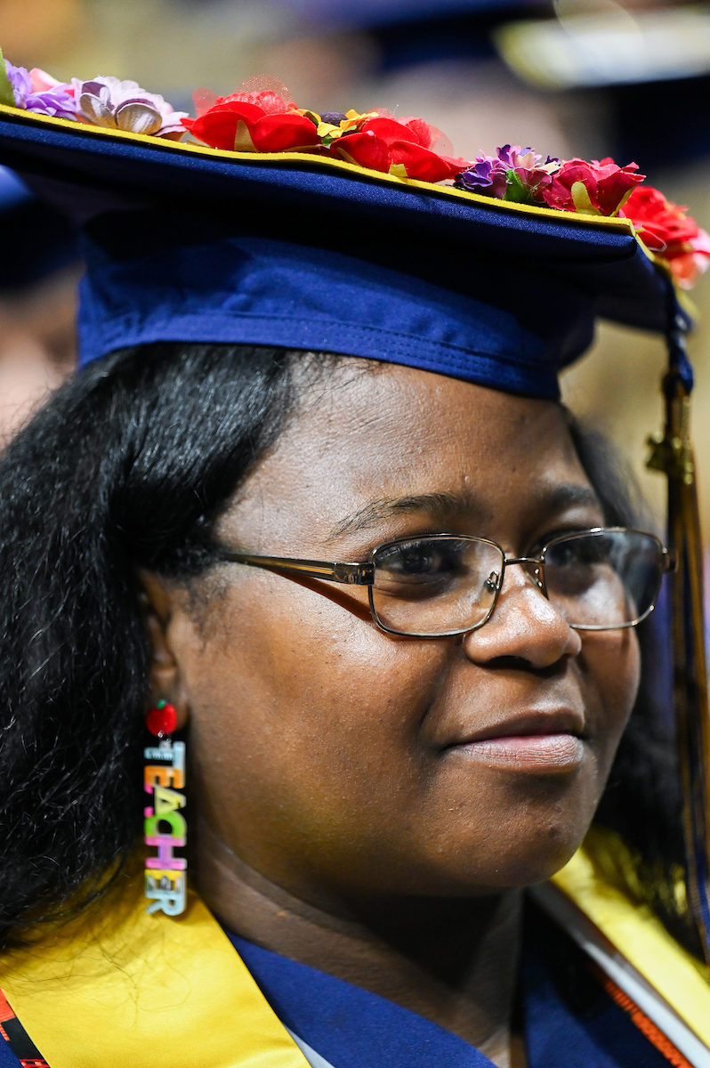 Students participate in the second of two undergraduate school commencement ceremonies, Saturday, May 4, 2024 in McKenzie Arena at the University of Tennessee at Chattanooga.