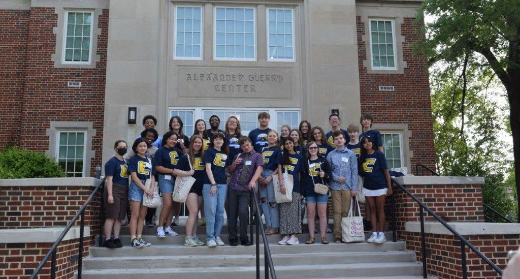 "The Supreme Court and My Hometown" high school student participants and their college mentors outside the Guerry Center on the UTC campus. Photo by Judge Curtis L. Collier.