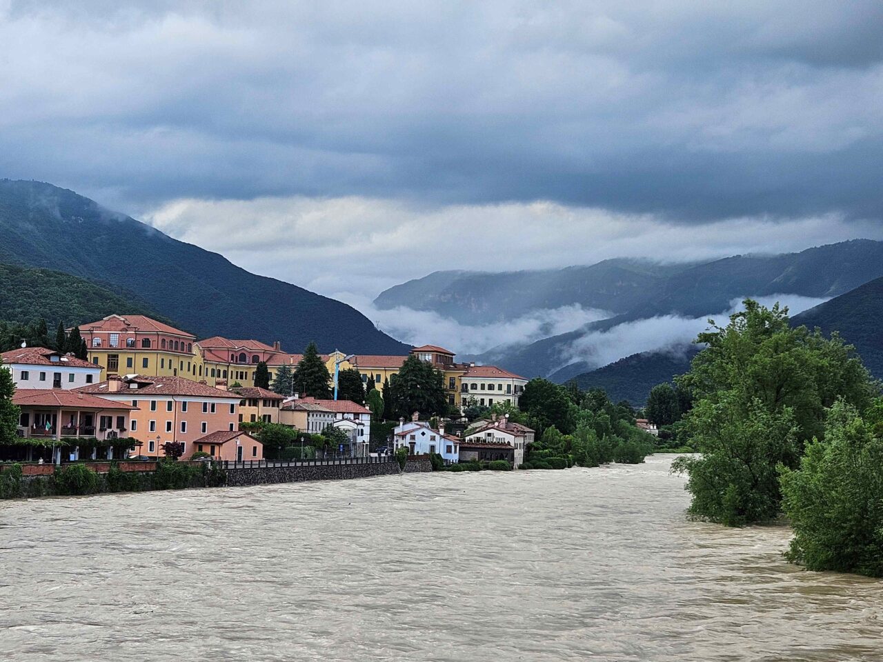 Bassano del Grappa is located at the base of Monte Grappa, where some of the fiercest fighting between the Italians and Austrians took place during World War I.