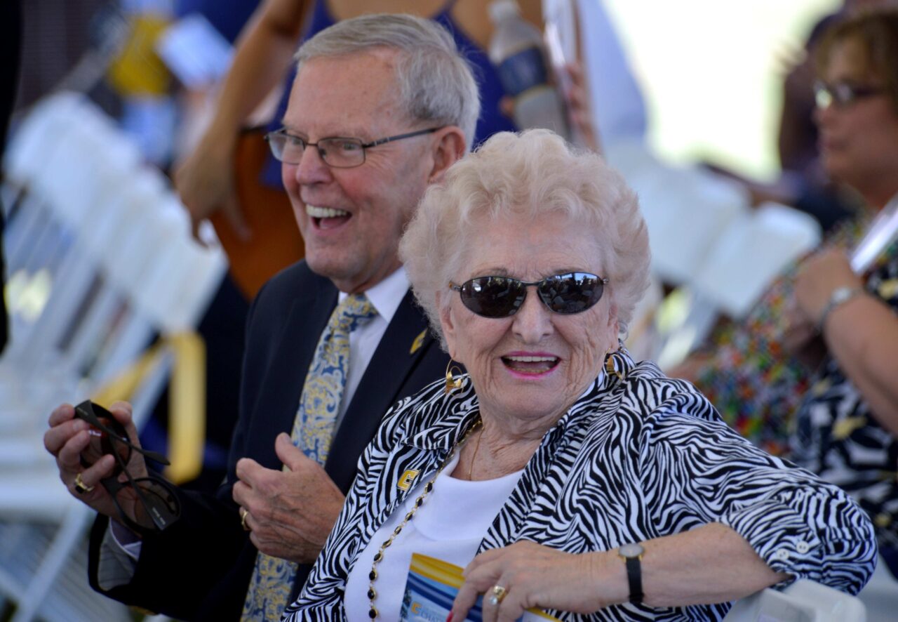 Ruth Obear and Dr. Fred Obear at the 2016 State of the University.
