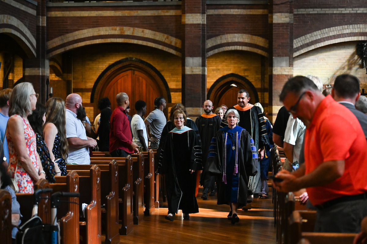 The first cohort of the Advanced BSN program attend their pinning ceremony Thursday, Aug. 8, 2024 at St. Paul’s Episcopal Church.