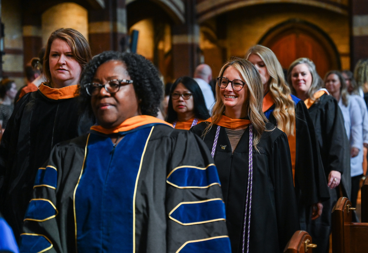 The first cohort of the Advanced BSN program attend their pinning ceremony Thursday, Aug. 8, 2024 at St. Paul’s Episcopal Church.