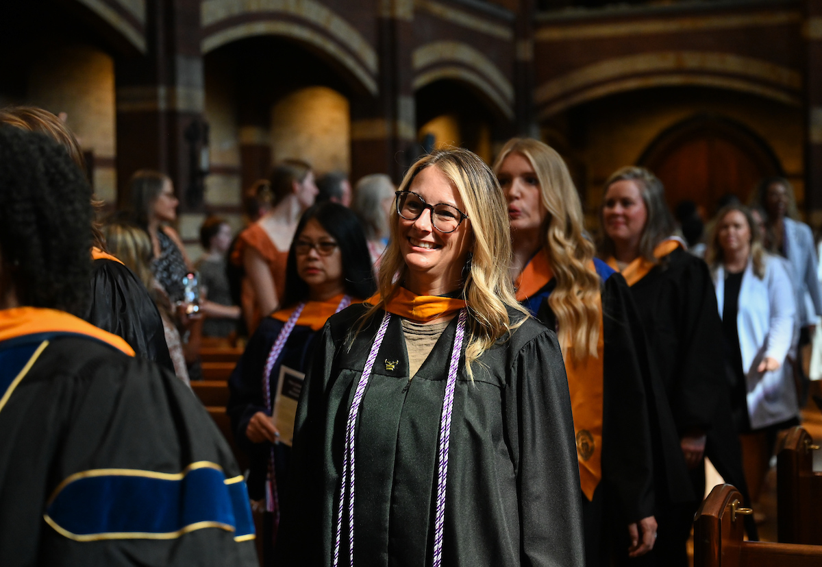 The first cohort of the Advanced BSN program attend their pinning ceremony Thursday, Aug. 8, 2024 at St. Paul’s Episcopal Church.