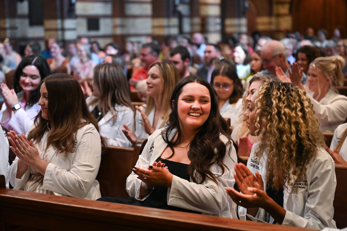The first cohort of the Advanced BSN program attend their pinning ceremony Thursday, Aug. 8, 2024 at St. Paul’s Episcopal Church.