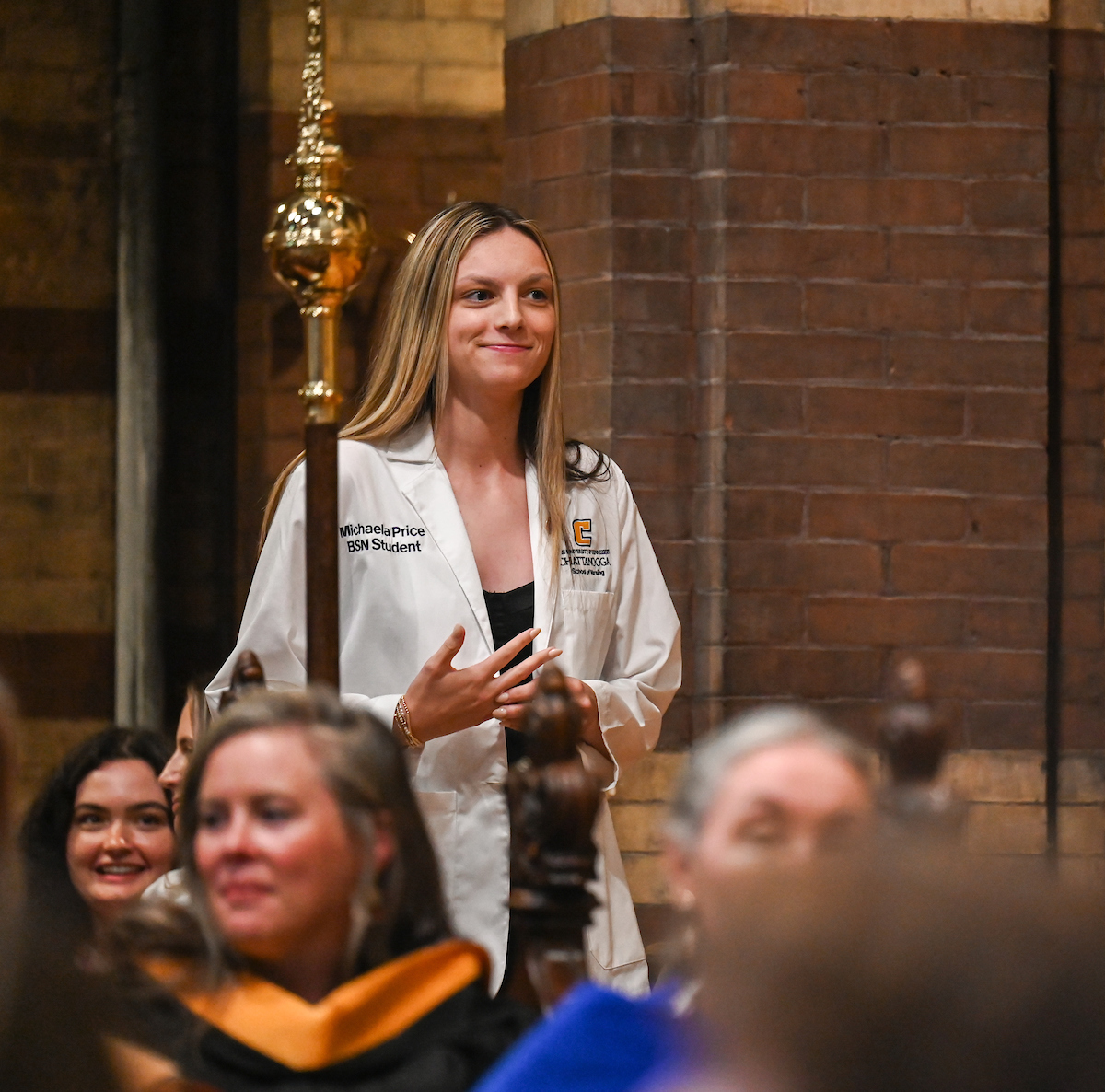The first cohort of the Advanced BSN program attend their pinning ceremony Thursday, Aug. 8, 2024 at St. Paul’s Episcopal Church.